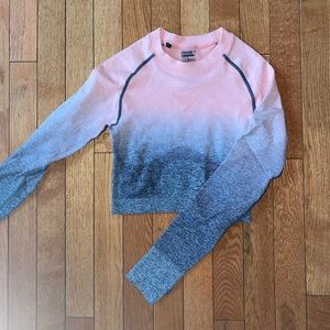 Gymshark ombré long sleeve crop top